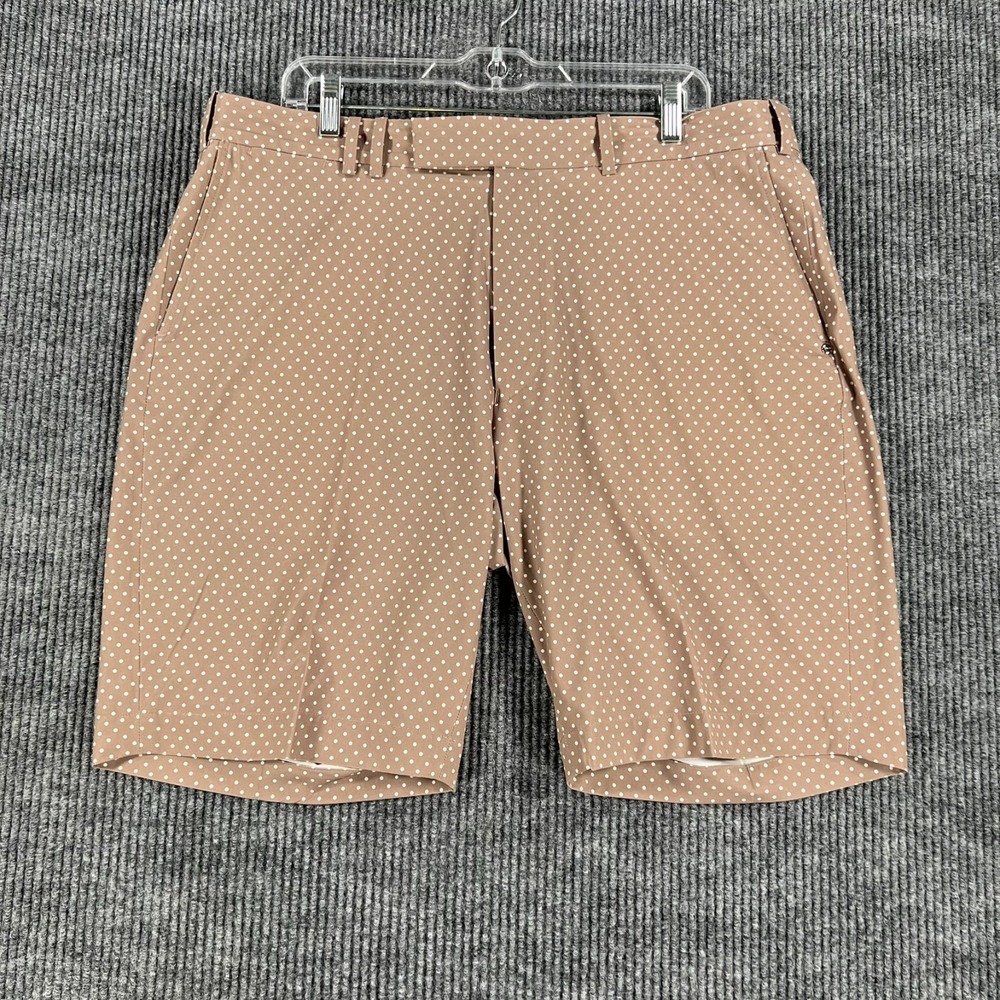 RLX Ralph Lauren Shorts Mens Size 36 Brown Geometric Chino Performance Golf